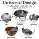 thumbnail image 2 of Colador de silicona con clip, escurridor resistente al calor para verduras y pastas, utensilios de cocina para cuencos, ollas y sartenes - Essential Home Cooking Tools - Gris, 2 of 5