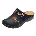 thumbnail image 2 of Leutsin Sandales et Pantoufles pour Femmes à Talon Compensé Fleur Creuse Grande Taille Été 2021, 2 of 3