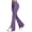 Purple, variant on Tqcoqu Women's High Waist Flare Sweatpants with Side White Stripe,Elastic Waist Split Hem Slim Fit Casual Athletic Bootcut Trousers,Purple Women's S-XXL