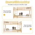 thumbnail image 3 of Zimtown Bunk Bed Twin Over Twin,Kids Low Floor Bunk Bed with Guard Rails for Children Boys Girls Dormitory Bedroom,No Box Spring Needed,Natural, 3 of 10