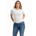 thumbnail image 2 of Womens Ultra Light Cotton Spandex Compression Crew Neck T-shirt, 2 of 2