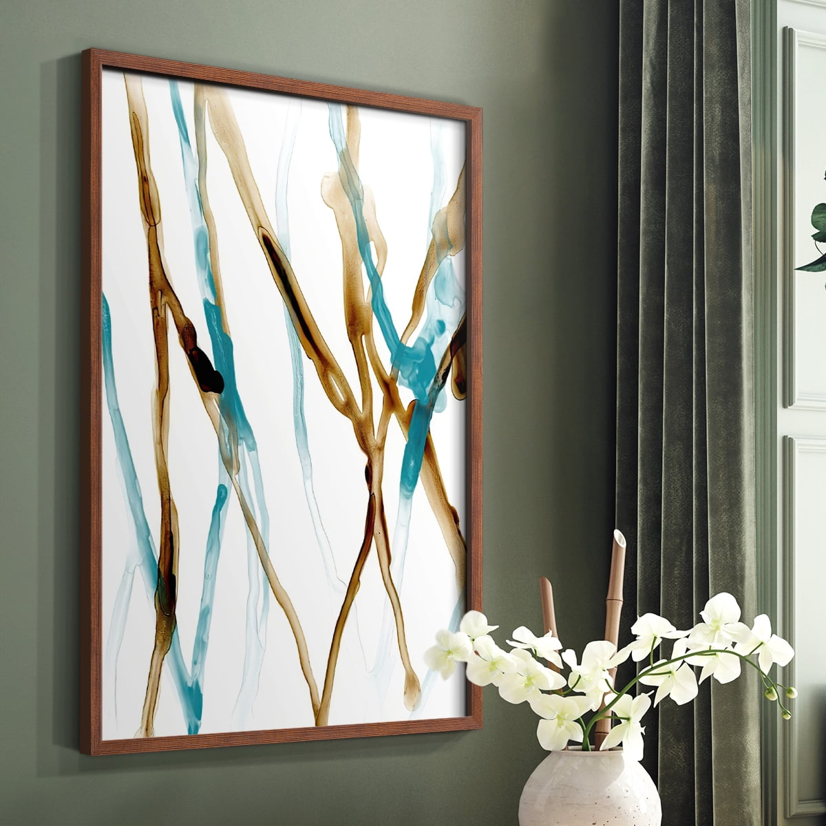 Runnel XVII in Brown Solid Wood 11 x 14 Framed Print