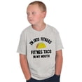 thumbnail image 5 of Im into Fitness Taco In My Mouth Gym Crewneck T Shirts Boy Girl Teen Brisco Brands S, 5 of 6