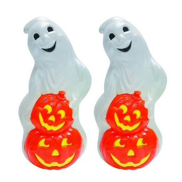 Union Products Light Up Ghost and Pumpkin Halloween Decoration (2 Pack)