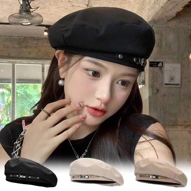 Gorro de boina de verano para mujer | Gorra de poliéster ajustable ligera y transpirable para exteriores, playa, senderismo | Estilo casual fino | Se adapta a 22,05-22,83 pulgadas | Negro, Beige