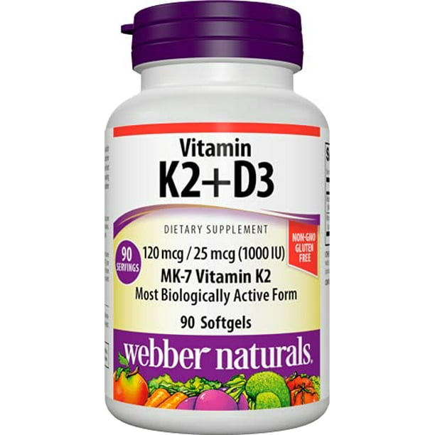 ber Naturals Vitamin K2 MK7 (120 mcg) with Vitamin D3 (1,000 IU