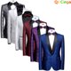 thumbnail image 5 of Traje de fiesta de esmoquin Formal ajustado Terno Masculino ajustado para hombre/chaqueta de Blazers de boda para novio, abrigo de vestir de talla asiática, 5 of 5