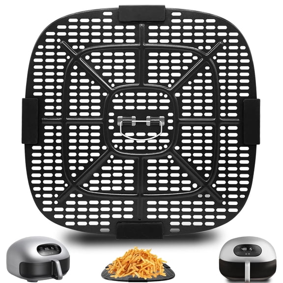 GCQ Air Fryer Tray Accessories for Typhur Dome Extra Large 2 Air Fryer, 12.2 × 12.2 IN Air Fryer Replacement Parts Rack Baking Grill Pan Grill Plate
