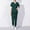 #01 Army Green, variant on Fnochy Scrub Suit Set for Women Modern V-neck & Tapered Leg Jogger Pants Medical Nursing Uniforms Set