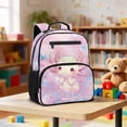 thumbnail image 5 of HUIACONG 13.5 Inch Kids School Backpack Cute Pink Axolotl Bubble Pattern Water Resistant Multi Pocket Adjustable Padded Breathable Shoulder Straps Lightweight Large Capacity Bookbag for Preschool, 5 of 7