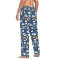 thumbnail image 3 of FORMRS Mens Pajama Pants with Pockets Cotton Sleepwear Lounge Bottoms Sizes S-2XL, Cartoon Mail Truck Pattern, 3 of 7