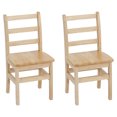 thumbnail image 1 of ECR4Kids 14 Inch Natural Hardwood Stable 3 Rung Ladderback Toddler Chair, 2 Pack, 1 of 5