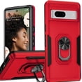 thumbnail image 1 of [PST] Google Pixel 8A Ring Case, Dual Layers Heavy Duty Magnetic Hard Kickstand Case with Ring Stand, 1 of 4