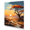 thumbnail image 2 of Designart "Savanna Harmony African Sunset Essence II" Floral Canvas Wall Art - Global Yellow Tree African Entryway Wall Art Print, 2 of 6
