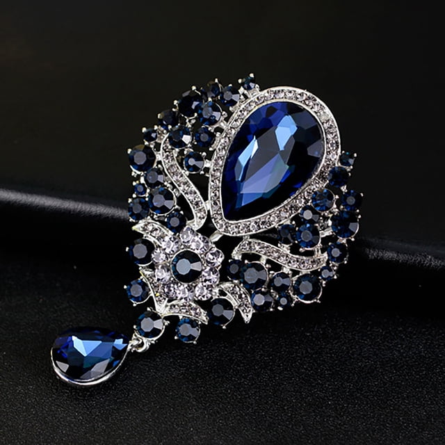Broche de gota de agua de diamante de moda de joyería de banquete de lujo europeo y americano Wmkox8yii fajkfhkj4541