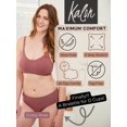 thumbnail image 5 of Kalon 4 Pack Women's Demi Wireless Padded Bralette Hook and Eye Bra Back, 5 of 9