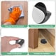 thumbnail image 5 of Uxcell 4-Pack Topes de Puerta Montados en el Suelo, Tope de Puerta de Acero Inoxidable en Forma de Media Cúpula con Amortiguador de Goma Plástica [Negro], 5 of 7
