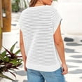 thumbnail image 5 of Womens Spring Tops 2026 Summer Shirts Crochet Cap Sleeve Sweater Pullover Cute Beach Vacation Clothes Beige S, 5 of 5