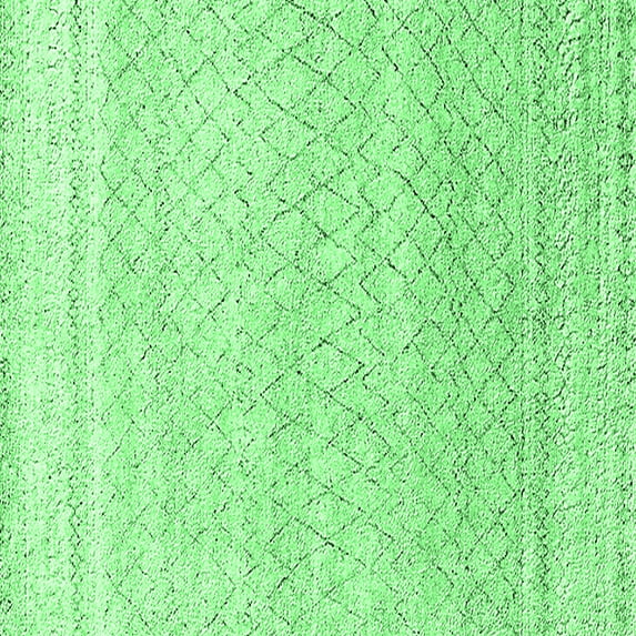 Ahgly Company Indoor Square Solid Emerald Green Modern Area Rugs, 7' Square