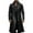 Black, variant on Mens Leather Jacket Fall Solid Color Lapel Pocket Slim Double Trench Coat Style Belted Long Mens Jacket Red XXL