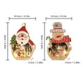 WalGRHFR LED Lights Santa Wooden Ornaments Christmas Window Decorations
