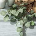 thumbnail image 2 of Sunxin Artificial Flowers Fall Decor Indoor Stems 1 Pcs Artificial Silver Leaves for Table Fireplace Mantel and Room Decor Fall Decorations for Home (Orange), Simulated Leaves, 2 of 7