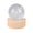 Clear, variant on NFTIGB 6cm 3D Crystal Ball Luminous Clear Sculpture Round Night Light Moon Astronomy Miniature Sculpture Ball with Solid Wood Base