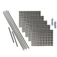 thumbnail image 1 of FASÄDE Miniquattro Decorative Vinyl Backsplash 15 sq ft Kit in Galvanized Steel, 1 of 6