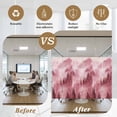 thumbnail image 6 of Pink Mountain Window Privacy Film, Misty Forest Nature Woodland Pine Tree Landscape Static Cling UV Sun Blocking Tint Film Heat Control Windows Films for Bedroom Bathroom, Window Stickers 29.5"x78.7", 6 of 8