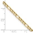 thumbnail image 2 of 14k Yellow Gold Solid Polished 3mm Concave Open Figaro Chain Necklace 16 Inch Lobster Claw Chain Necklace for Women and, 2 of 2