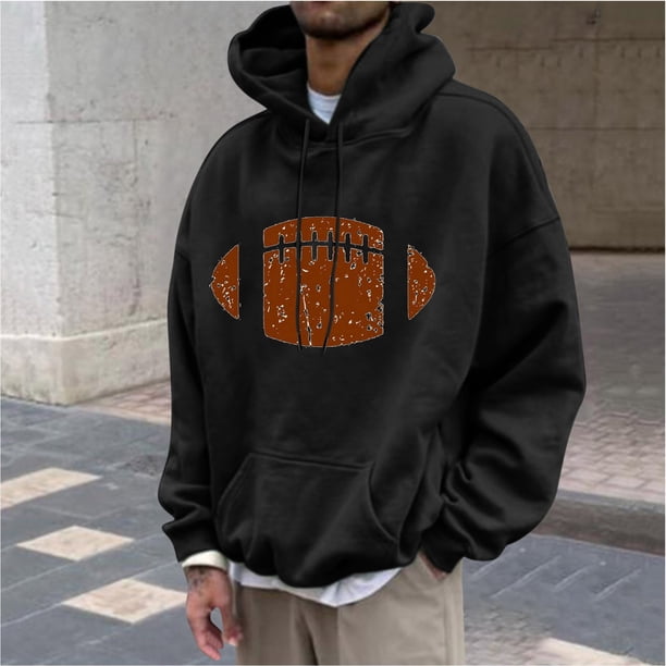Sudadera con capucha para hombre, estilo casual, con cuello redondo, estampado, manga larga, blusa de poliéster