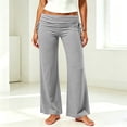thumbnail image 6 of Hrsba Womens Yoga Pants Elastic Waist Slim Fit Stretch Pants For Women Foldable Full Length Pants, 6 of 8