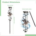 thumbnail image 6 of Outdoor Rain Gauge, 7in Glass Rain Gauge with Clear Scale, Detachable Rain Gauge with Metal Stake, Hummingbird Spiral Rain Gauge, Decorative for Garden Yard Lawn Patio Pathway Landscape, 6 of 6