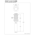 thumbnail image 2 of Kingston Brass EV8411 Coronet Brass Push Pop-Up Bathroom Sink Drain in Polished Chrome, 2 of 4