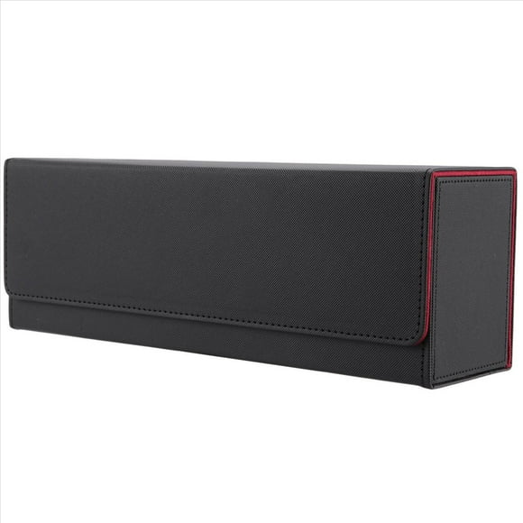 para Caja de Baraja 400 Caja de Baraja de Cartas Caja de Almacenamiento de Tarjetas Caja de Baraja Caja de Baraja de PU para Juegos de Cartas Coleccionables (Negro + Rojo)