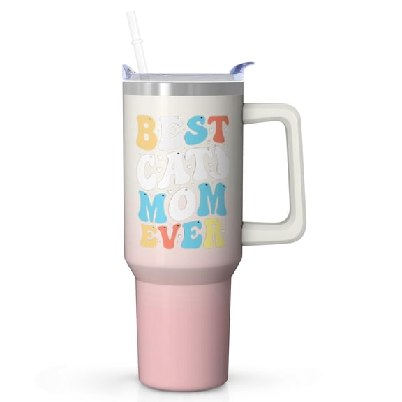 Mother's Day Gift Favorite: 40oz Tumbler for Mom, Stainless Steel Insulated Thermos Cup with Straw, Secure Carry Lid, Wonderful Gift for the Most Important Woman