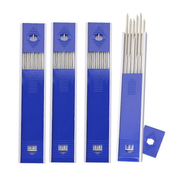24 Pieces Carpenter Pencil Lead Refills 2.8 mm White, Solid Mechanical Carpenters Pencils Refill Rep