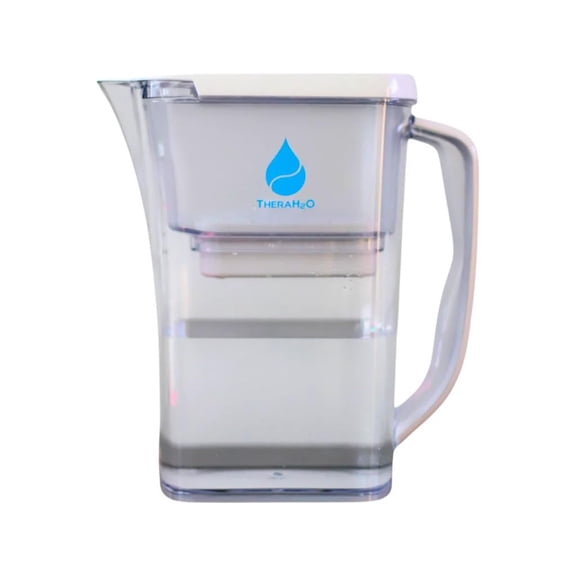 Therasage TheraH2O Water Filter Pitcher with 6-Stage Filtration System, Natural Alkaline, 300-400 Gallons per Cartridge