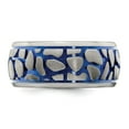 thumbnail image 4 of Edward Mirell Titanium Blue Anodized Brushed 10mm Band, 4 of 8