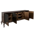 thumbnail image 5 of 4-Door Wood Media Credenza with 2 Tray Drawers in Black by Pulaski Furniture, 5 of 7
