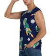 thumbnail image 3 of Kdxio Astronaut Dinosaur and Space for Men's Muscle T-shirt,Sleeveless for Workout Running Athletic Gym Lounge Casual, 3 of 7
