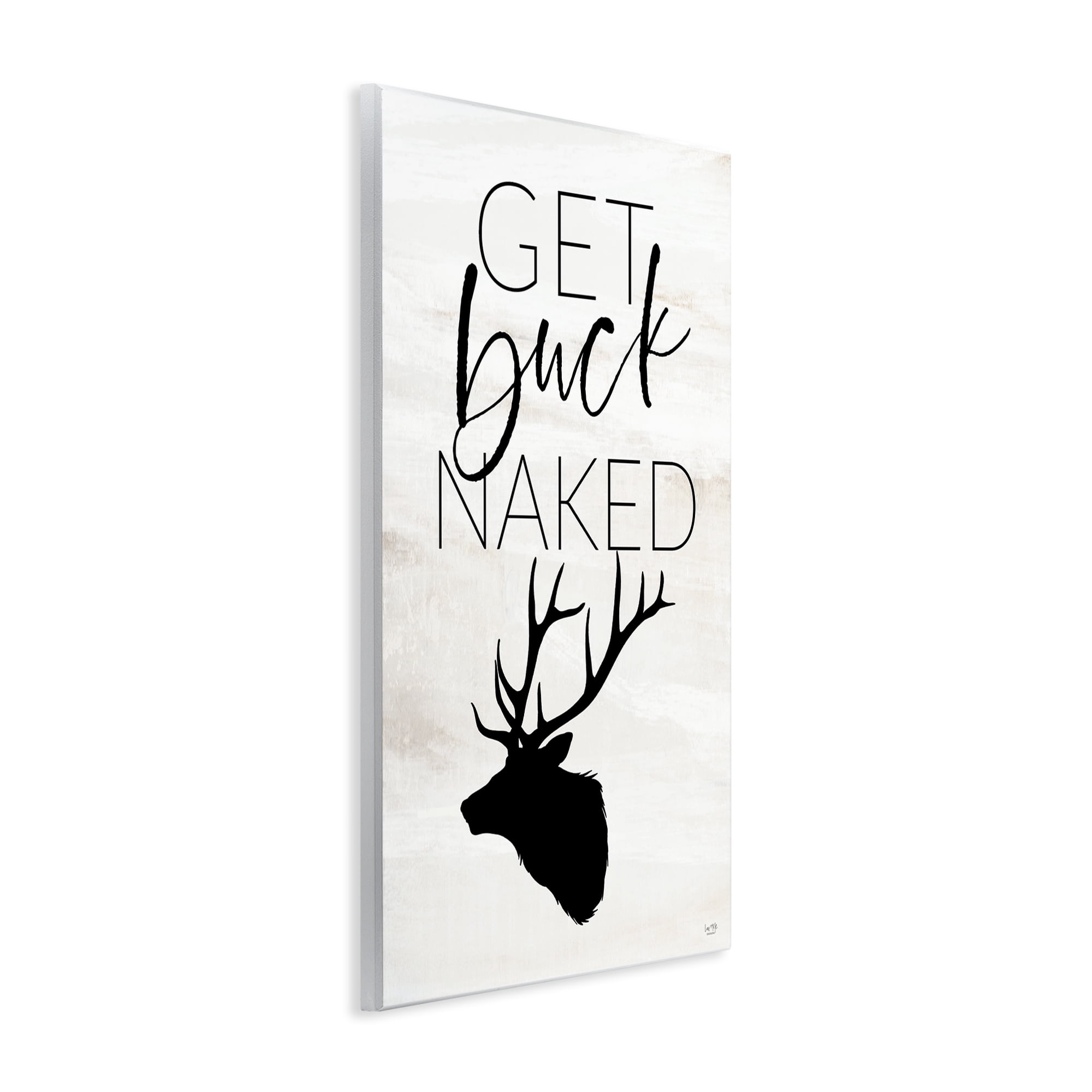 Stupell Industries Get Buck Naked Wall Plaque Art, design by Lux + Me Designs