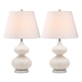 thumbnail image 1 of Safavieh Eva Double Gourde en Verre Blanc (Lot de 2), 1 of 5