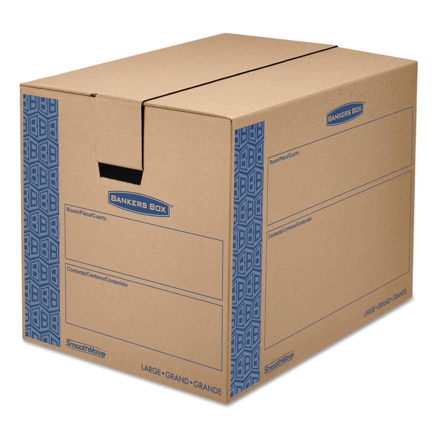 Bankers Box SmoothMove Prime Large Moving Boxes 24l x 18w x 18h Kraft ...