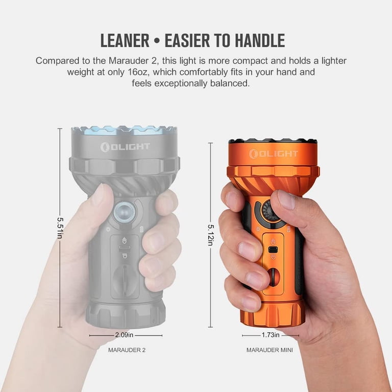 Olight Marauder Mini Flashlight, 7,000 Lumens, Orange - Walmart.com
