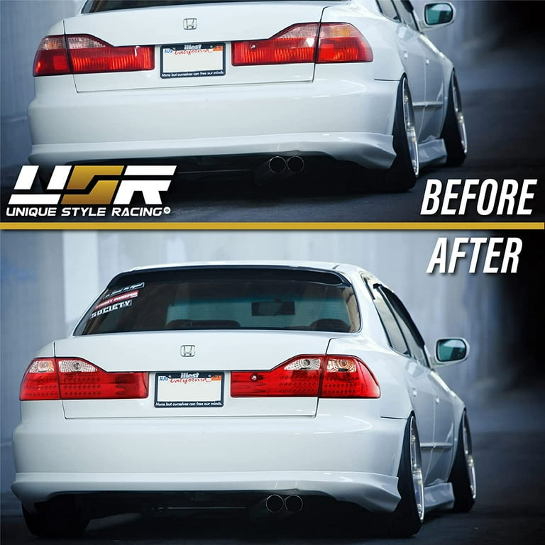 USR DEPO 98 00 Accord Tail Lights JDM Style Red Clear Lens LED Rear Tail Lamps Set Compatible with 1998 2000 Honda Accord 4 Doors Sedan