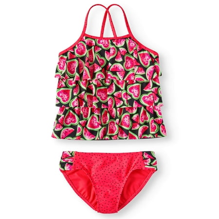 Melon Love Tiered Tankini Swimsuit (Little Girls, Big Girls & Big Girls