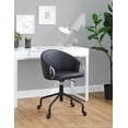 thumbnail image 2 of Claire Task Chair, Home Office Chair with Wheels, Gold Office Chair, Office Chair with Wheels, Computer Chair, Home Office Desk Chair Comfy, Contemporary Desk Chair (Black), 2 of 6
