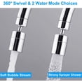 thumbnail image 4 of 360 ° swivel faucet aerator, filter economizer kitchen faucet 2 adjustable modes spray - for faucets with male thread nozzle M22 or female thread M24, 4 of 5