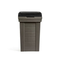 Step2 Lakewood Dark Cedar Outdoor Patio and Exterior Garbage Can